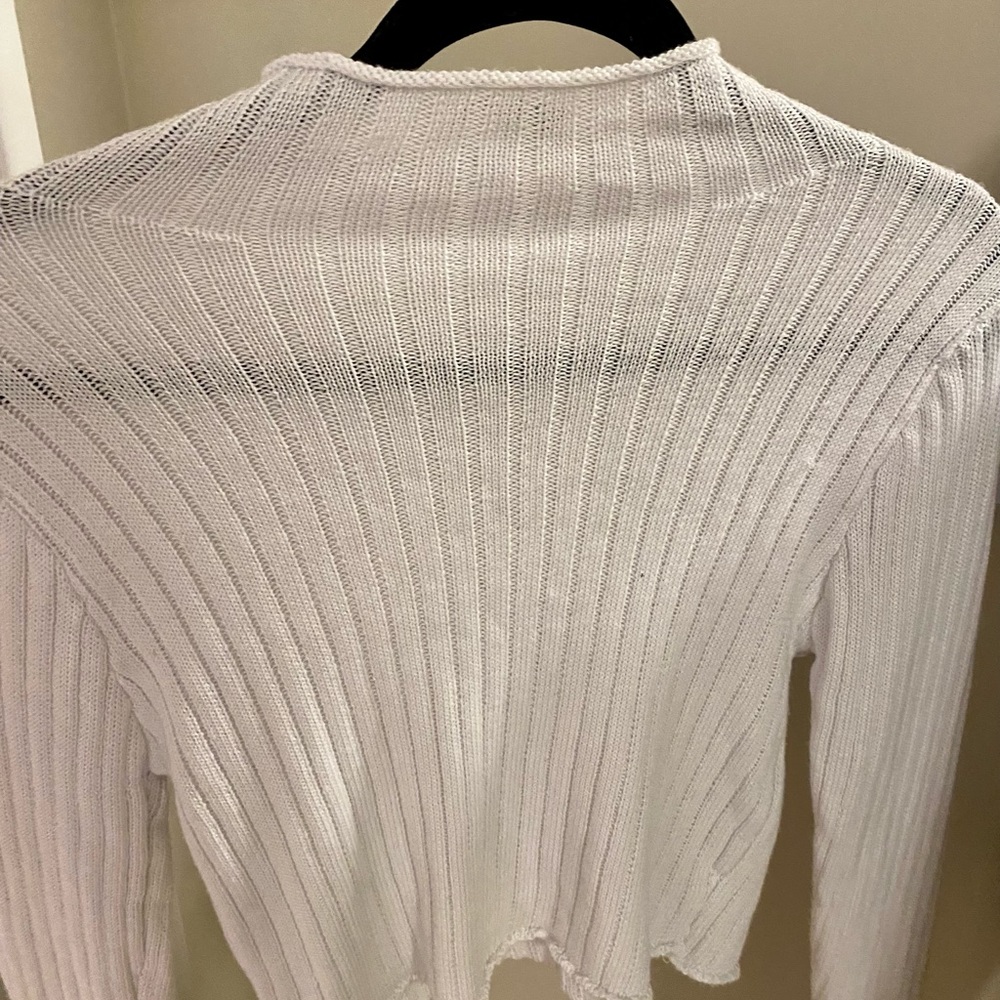White Zaful Turtle Neck Top